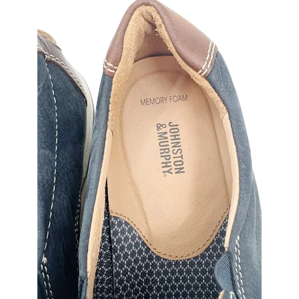 JOHNSTON & MURPHY Shoes Size 12 Mens Slip On Slide Casual Sneaker Navy Blue